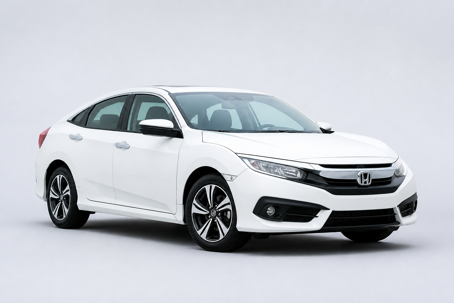 Honda Civic white rental car