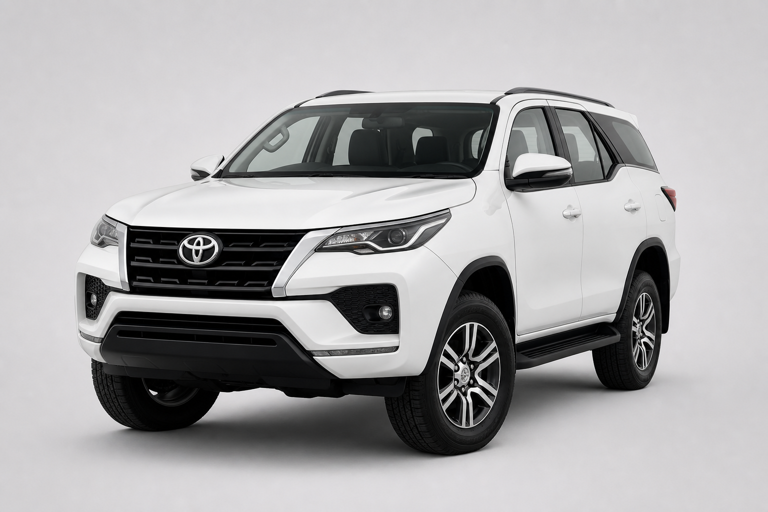 Toyota Fortuner white rental car